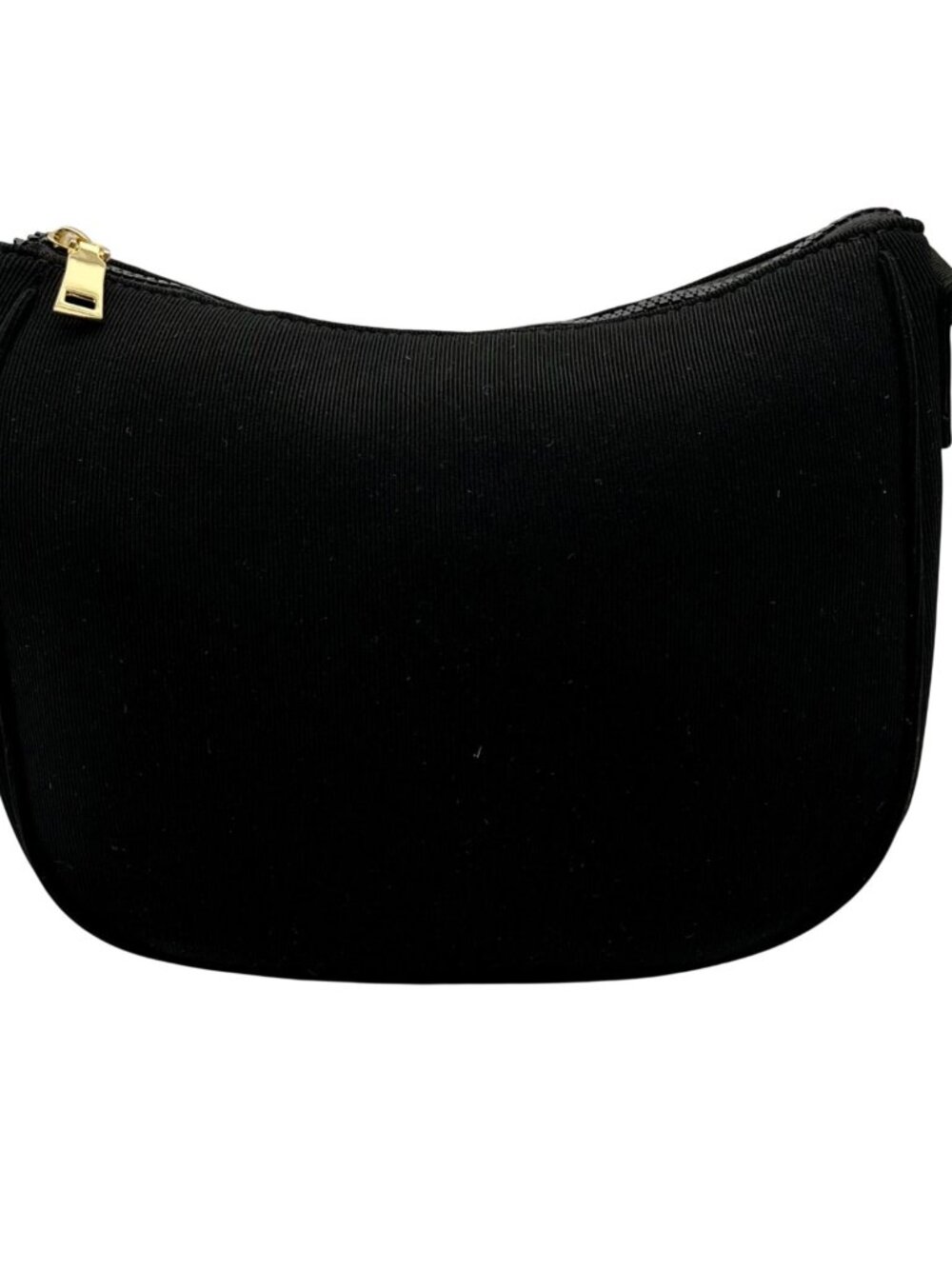 MMS Brands Black Fabric Hobo Crossody Bag